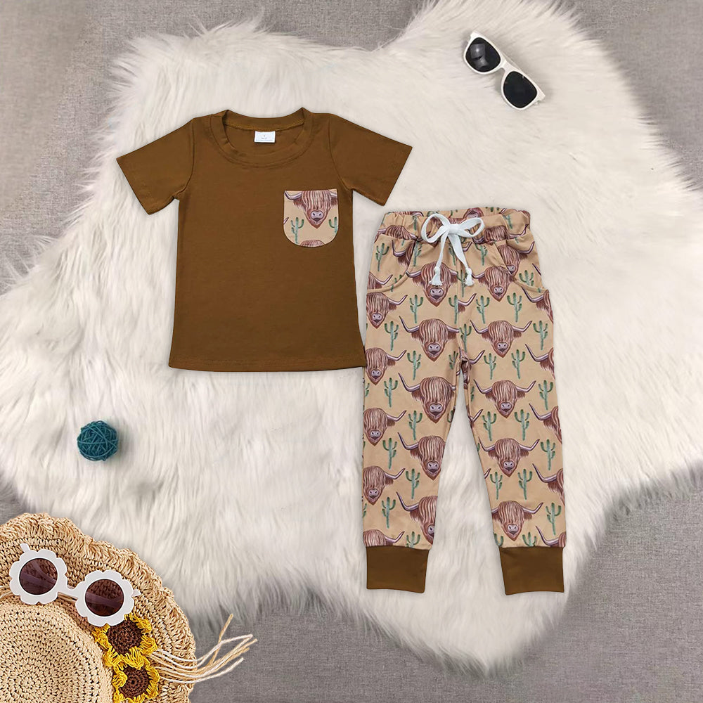 RTS NO MOQ Baby boy clothes short sleeve pants Sets