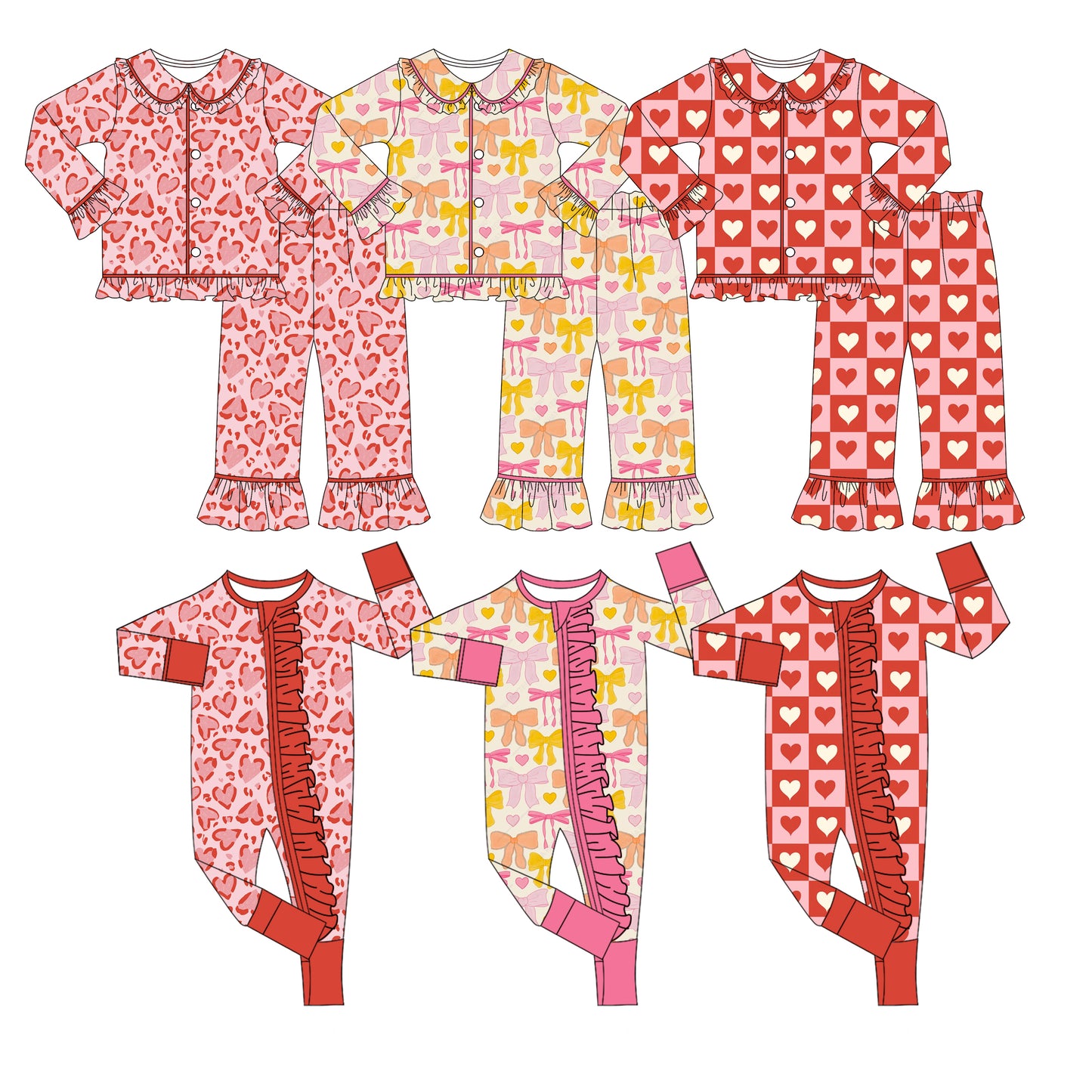 25.9.6 custom each style moq 5 eta 4-6week Sibling Sisters baby girl long sleeve pants sets 1 and sets 3 and romper 1 and romper 3 match family design
