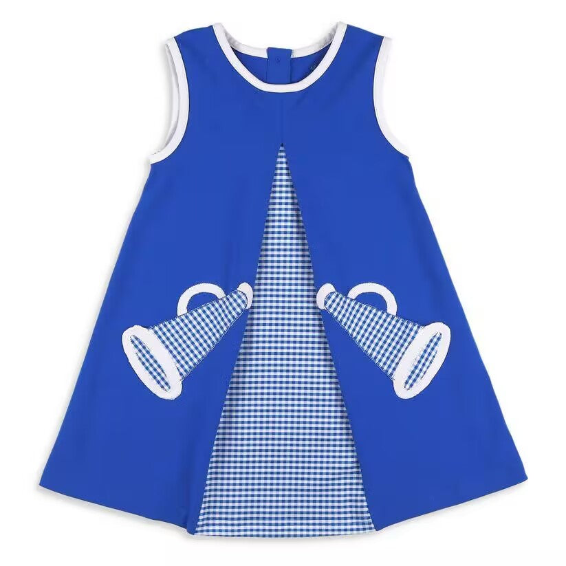 custom moq 3 eta 6-7weeks baby girls clothes dark blue sleeveless Dress