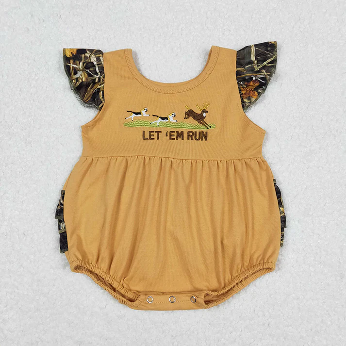 RTS Baby Girls Boys Dog Hunting Deer Sibling Camo Shorts Clothes Sets
