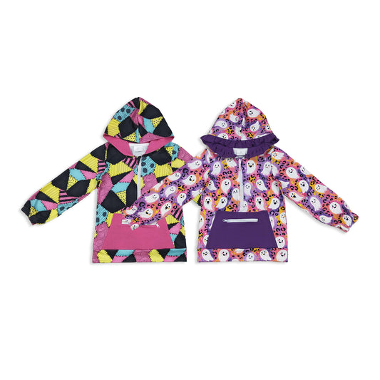 RTS NO MOQ Sibling baby girl clothes Halloween hooded long Sleeve Tops