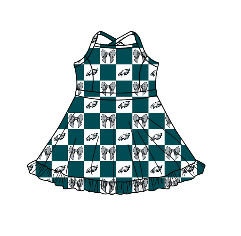 Custom moq 5 mix size milk silk summer teams Green Checked Baby Girl Sleeveless Top Skirt Short Set Dress And Shorts Yoga Outfit Boy's Top Shorts Set Romper