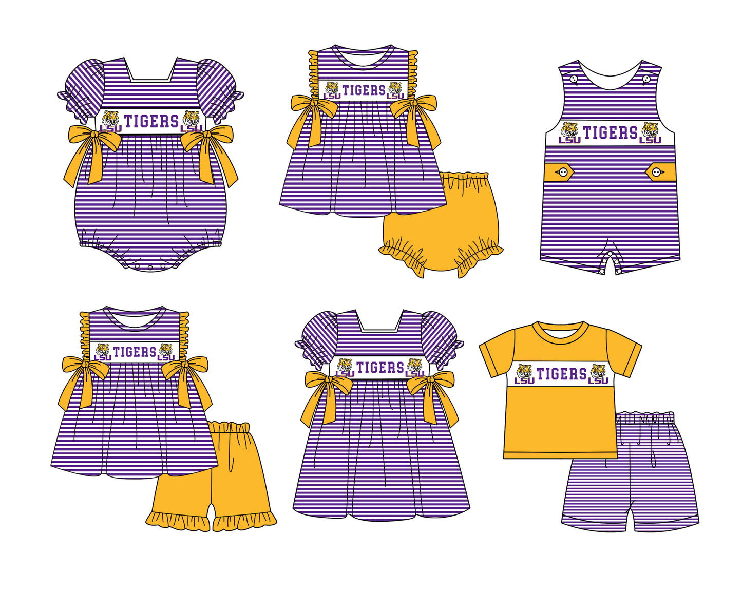 Custom moq 5 mix size milk silk summer teams baby girl boys clothes Purple short sleeve shorts sets 2 and brief sets and dress and rompers 2 series