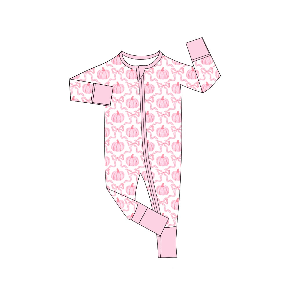 5.20custom each style moq 5eta 4-5week Sibling Sister Halloween pumpkin prints pink boys outfits and baby romper match family design