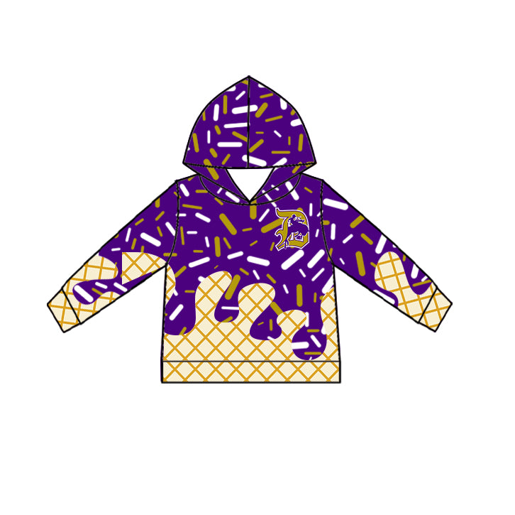 Custom moq 5 mix size milk silk baby girls clothes team purple hooded long sleeve tops and short sleeve top and dress and pants and shorts-25.7.1