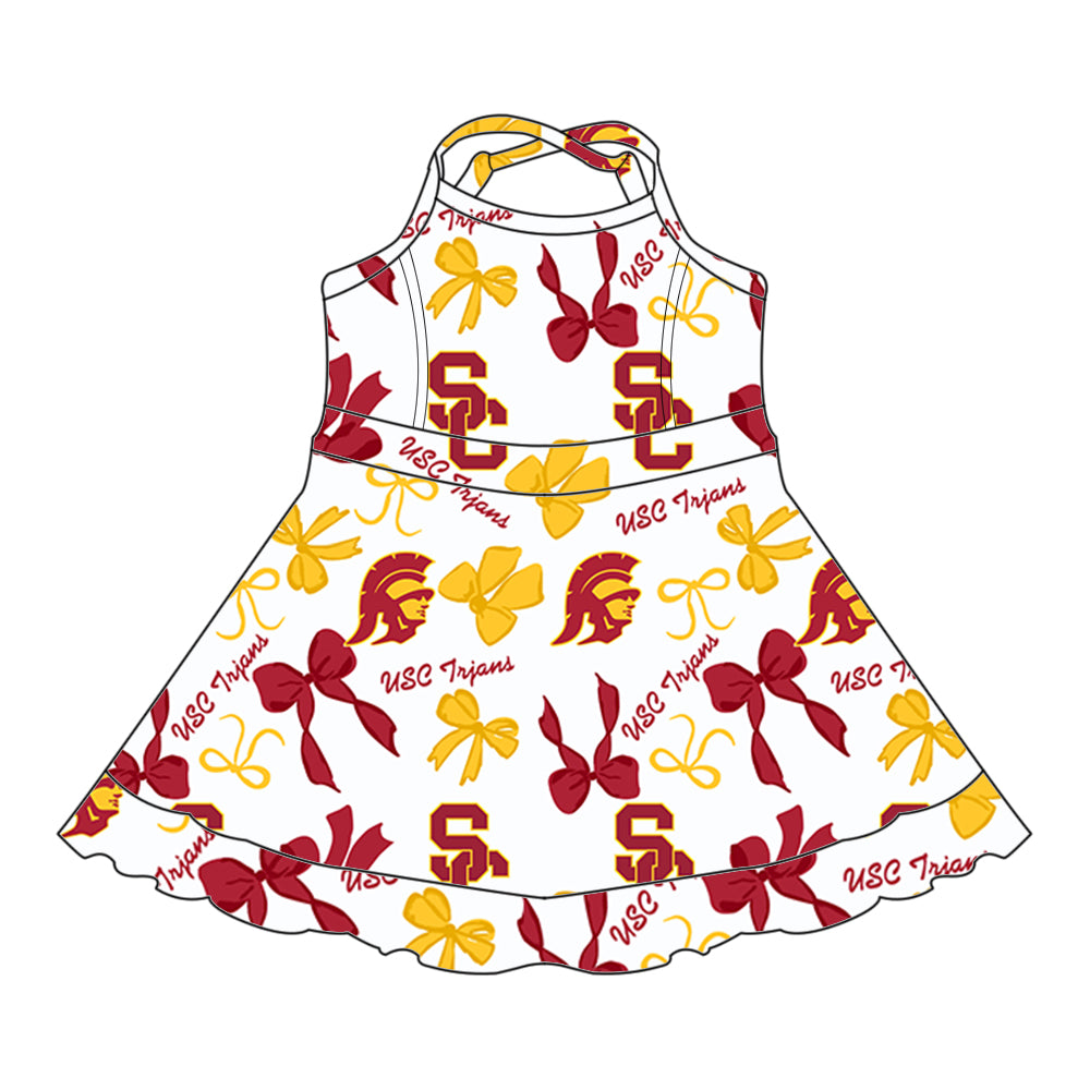 Custom moq 5 mix sizes summer teams baby girls clothes team red short sleeve skirts shorts sets dress 1 and dress 2 and dress 3 and dress 4-25.5.26