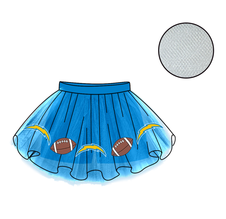 Custom moq 5 mix size milk silk summer teams Baby Girl's Blue Mesh Skirt Summer Team Cute Clothes