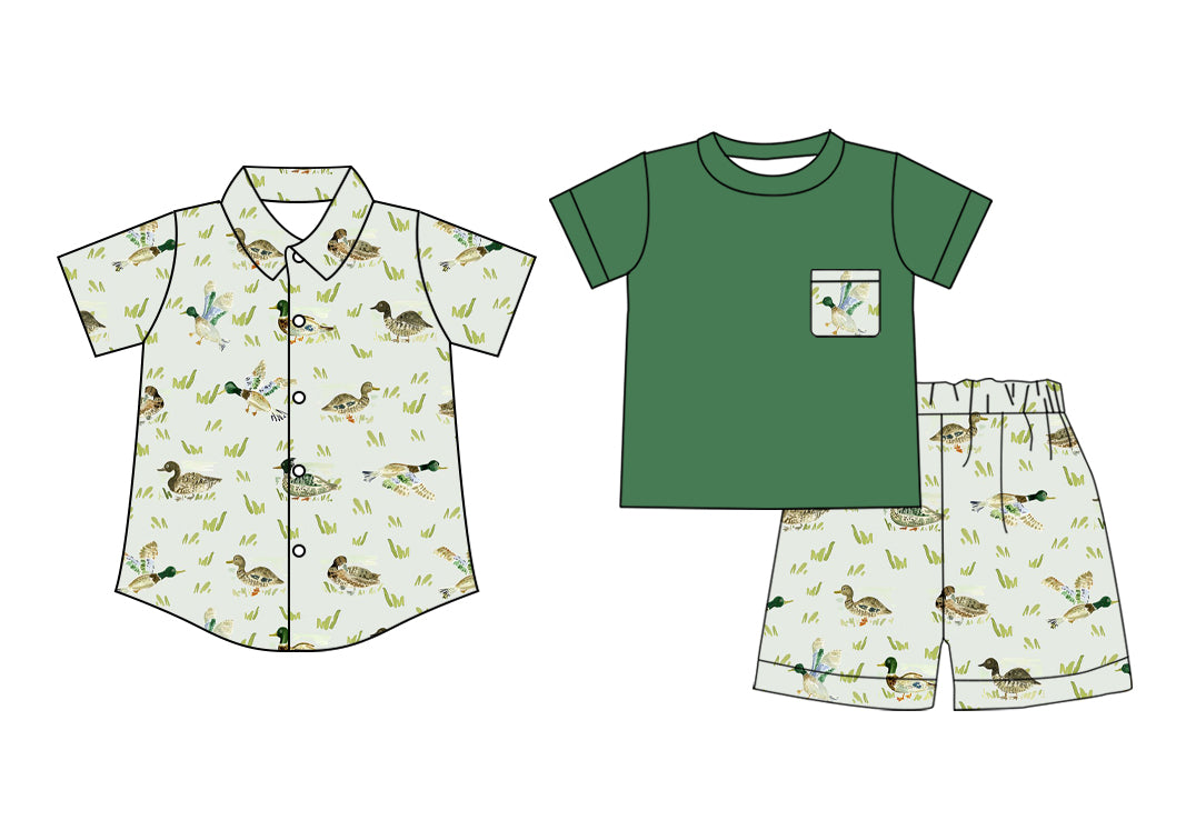 2.24 custom each style moq 5eta 4-6week Sibling Sister duck baby boy sets and top match family design