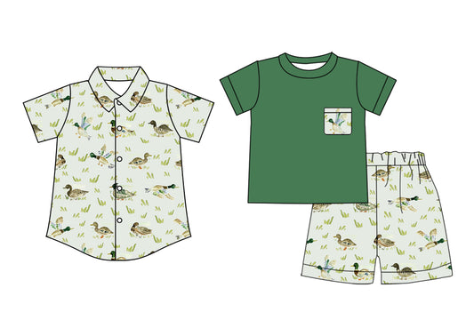 2.24 custom each style moq 5eta 4-6week Sibling Sister duck baby boy sets and top match family design