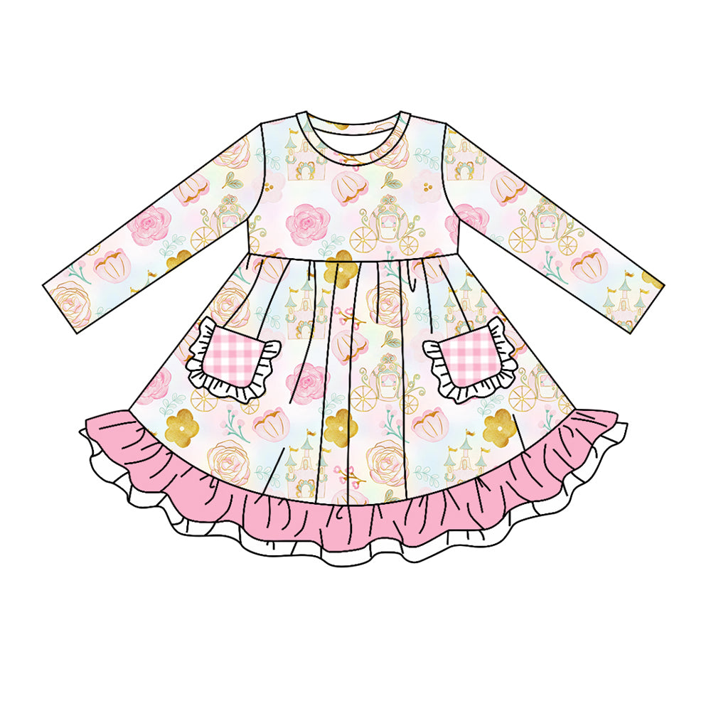 6.3 custom each style moq 5eta 4-5week Sibling Sister floral pink grid girls outfits and dress and baby romper and jumpsuit match family design