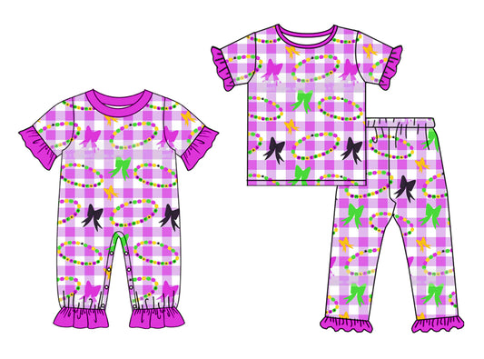 25.10.1 custom each style moq 8 eta 6-8week Sibling Sisters bow baby girl clothes short sleeve pants sets and romper match family design