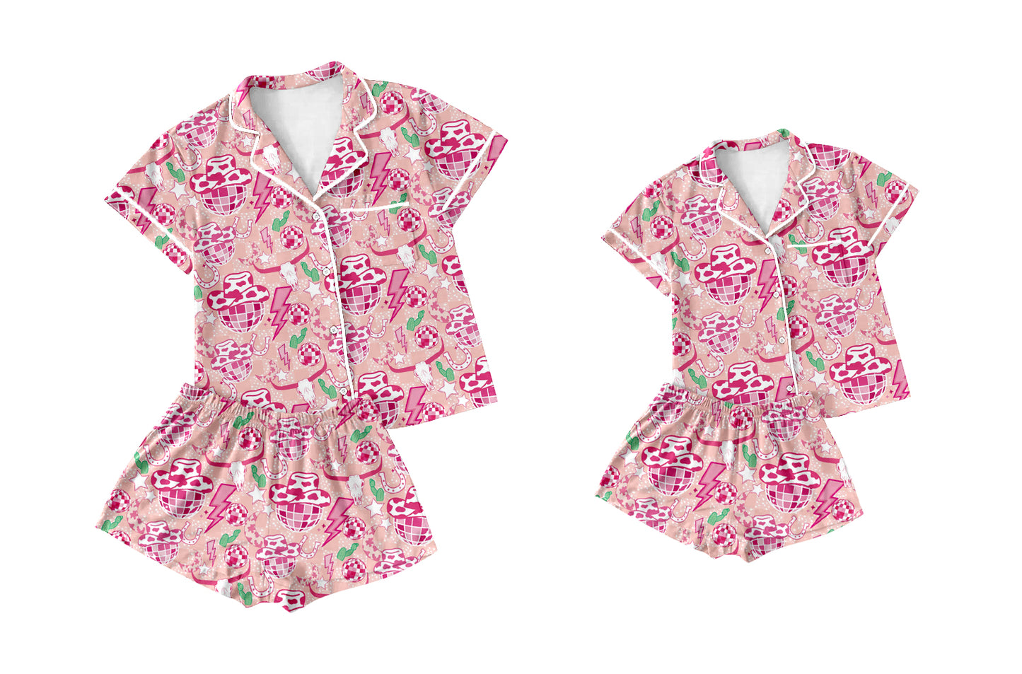 5.6 custom each style moq 5eta 4-6week Sibling Sister hat short sleeve shorts sets and adult sets match design