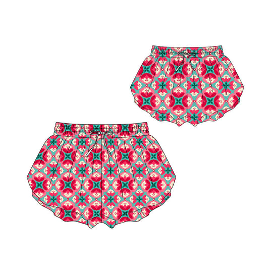 25.10.24 custom each style moq 5 eta 6-8 week Sibling Sister floral baby kids clothes summer shorts and adult shorts match design