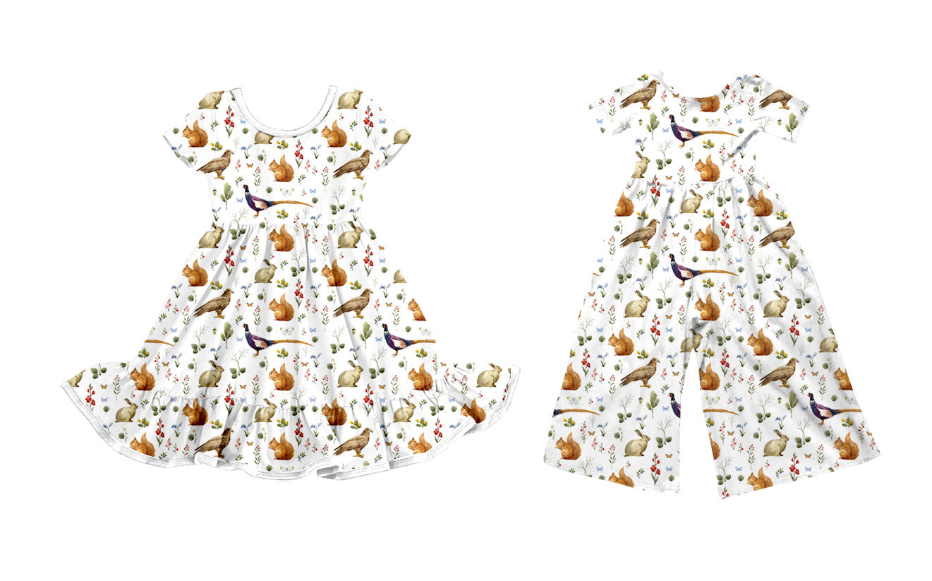 25.11.1 custom each style moq 5 eta 6-8week Sibling Sisters duck baby girl long sleeve dress and jumpsuit match family design