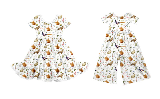 25.11.1 custom each style moq 5 eta 6-8week Sibling Sisters duck baby girl long sleeve dress and jumpsuit match family design