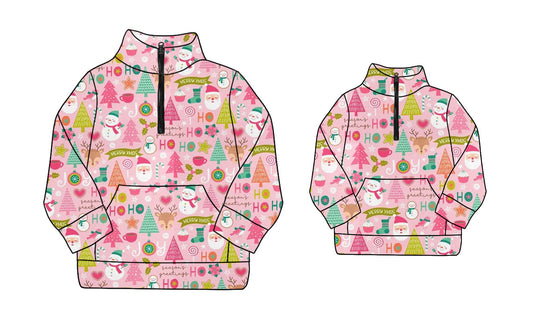 25.8.21 custom each style moq 5eta 4-6week Sibling Sister Christmas baby long sleeve top and adult top match design