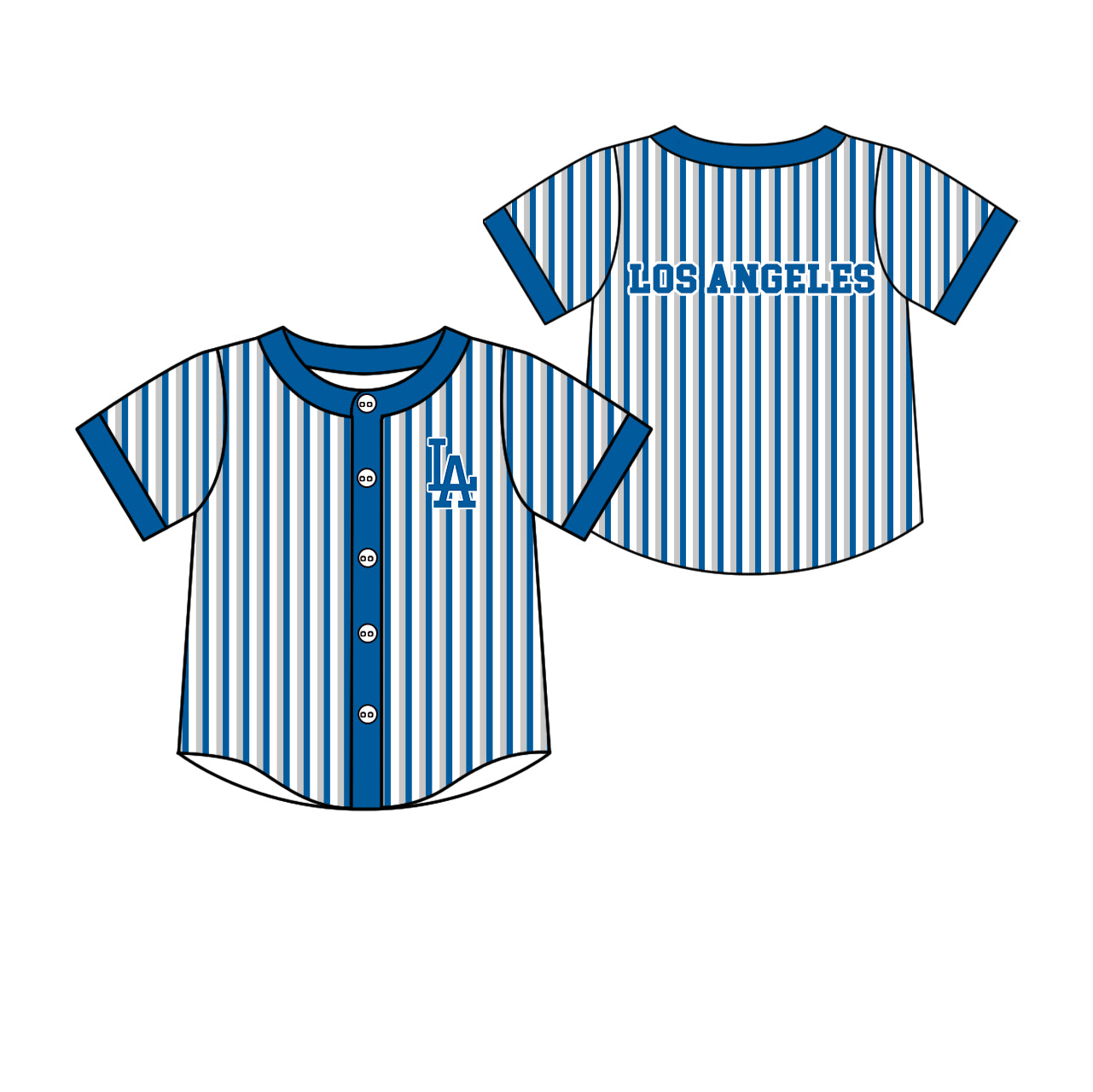 Custom moq 5 mix size milk silk summer teams Girls Long Sleeve Blue Top Matching Short Sleeve Set Boys Tops
