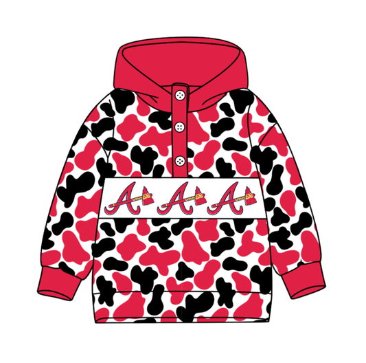 2-Custom moq 8 mix size milk silk summer team baby boy clothes camouflage red hooded long sleeve top-25.10.9