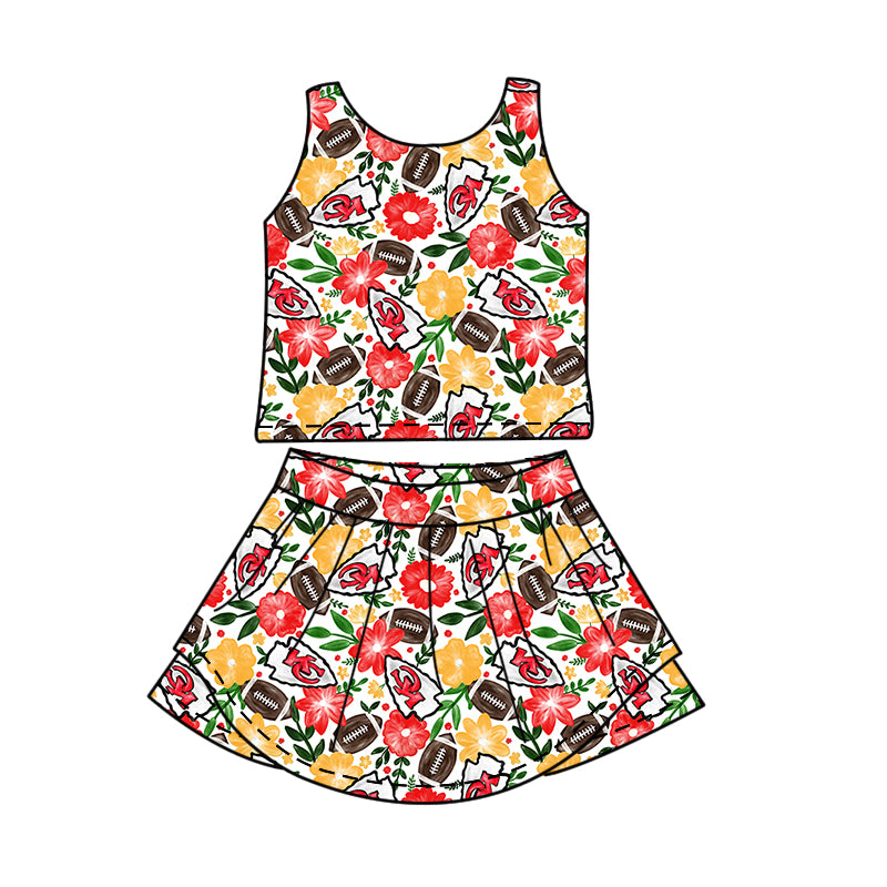 Custom moq 5 mix size milk silk summer teams Baby Girl Red Sleeveless Top And Shorts Set Sleeveless Skirt Set Yoga Dress Romper