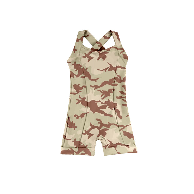 7.4 custom each style moq 5eta 4-6week camouflage Yoga Clothes baby girls clothes swimsuit