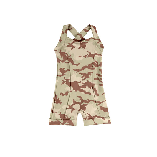 7.4 custom each style moq 5eta 4-6week camouflage Yoga Clothes baby girls clothes swimsuit
