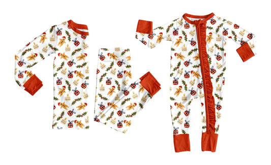 25.8.8 custom each style moq 5eta 4-6week Sibling Sister Christmas baby boy long sleeve pants sets and rompers match family design