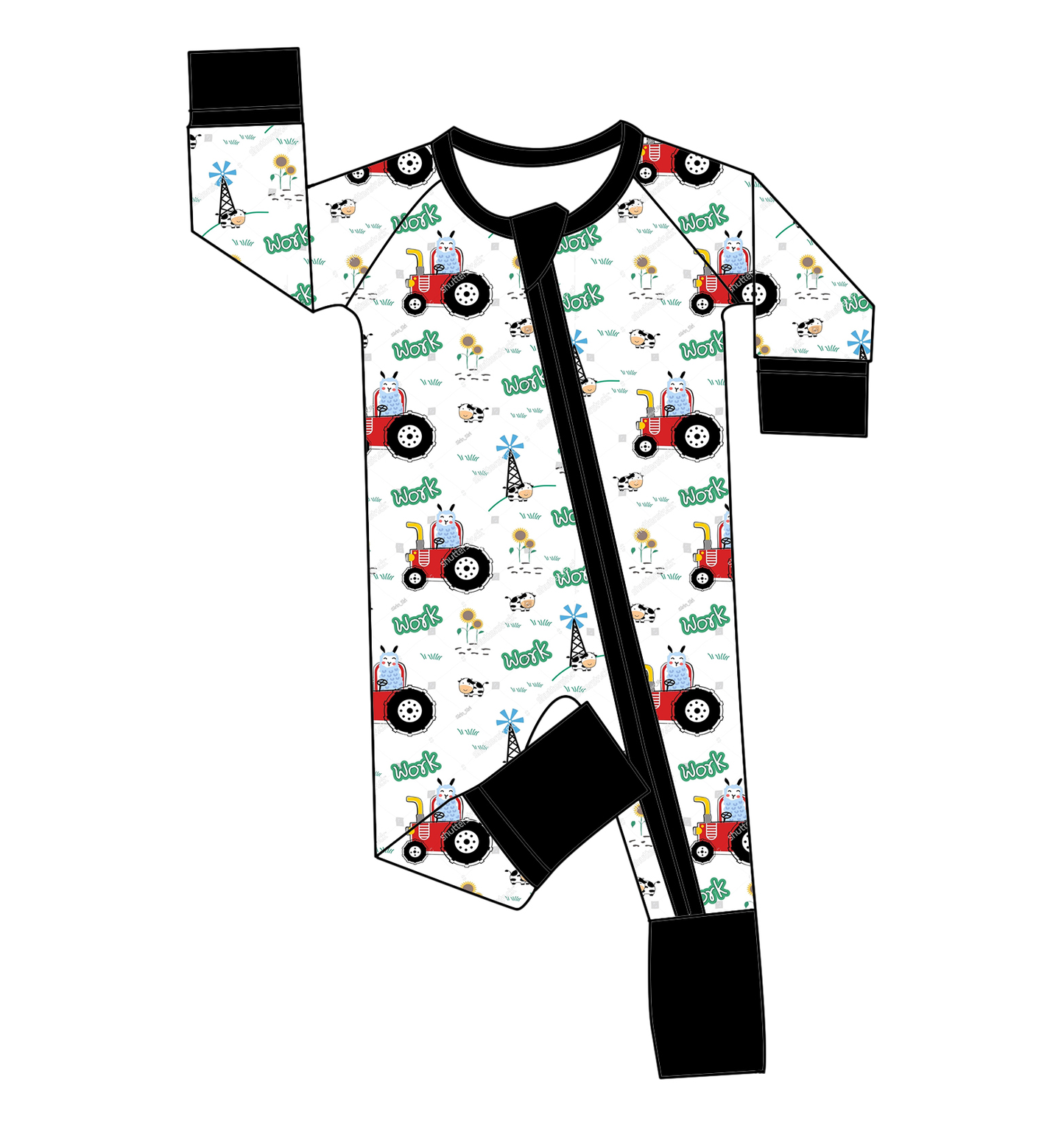 custom moq 5 eta 4-5weeks Sheep Truck Long Sleeve Sleeper