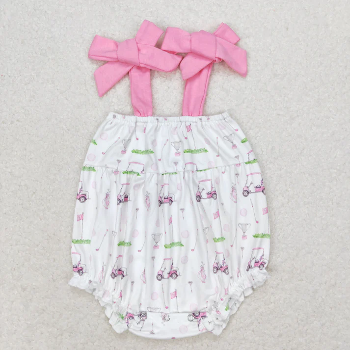 RTS NO MOQ  Baby Girls Golf Summer Sibling Boys Rompers Clothes Sets