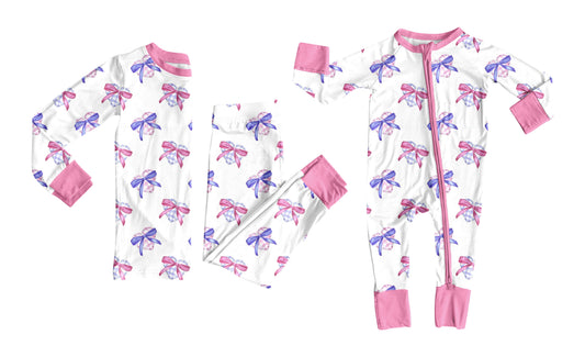25.10.18 custom each style moq 5 eta 6-8week Sibling Sisters love bow baby girl clothes long sleeve pants sets and romper match family design