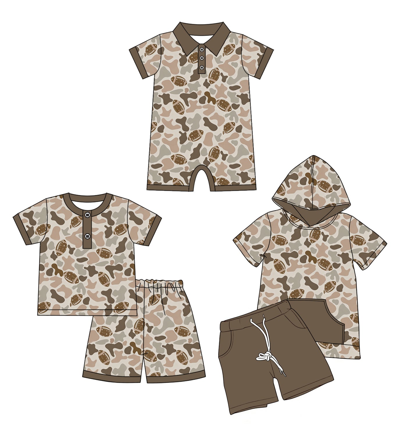 26.1.16 custom each style moq 5 eta 6-8week Sibling Sister baby boy camoufloage short sleeve shorts sets 2 and romper match design