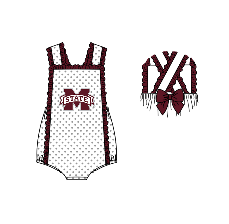 Custom moq 5 mix size milk silk summer teams Dark red Polka Dot Baby Romper Set Short-Sleeved Thong Dress for Girls And Short-Sleeved Shorts for Boys Cute Baby Outfit Combination