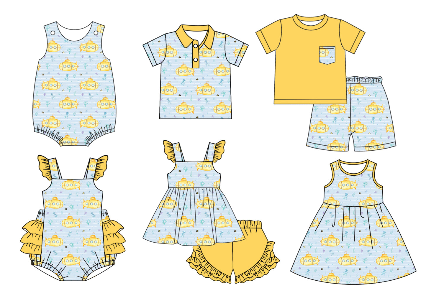 11.21 custom each style moq 5eta 4-6week Sibling Sister baby girl short sleeve shorts sets and sets 2 and girls romper and boy romper and dress and top match design