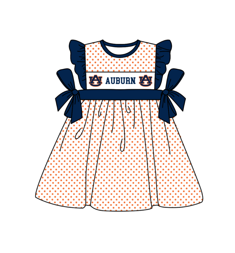 Custom moq 5 mix size milk silk summer teams Boys Navy Blue Short Sleeve Top Striped Shorts Set With Matching Romper Girls Flutter Sleeve Polka Dot Dress Romper