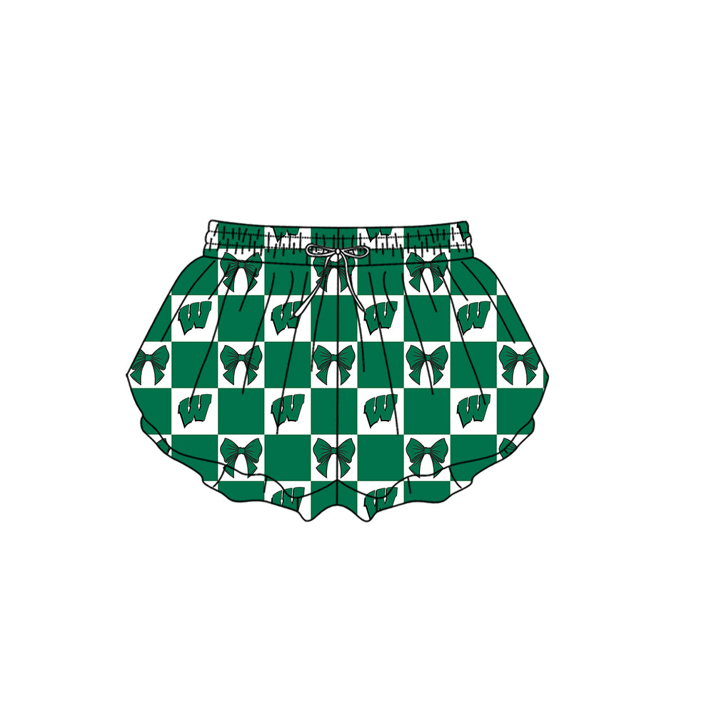 Custom moq 5 mix size milk silk summer teams Baby Girl Green Sleeveless Top Skirts Set Dress And Shorts Yoga Checked Outfit Boy's Checked Short-Sleeved Polo Shirt And Romper