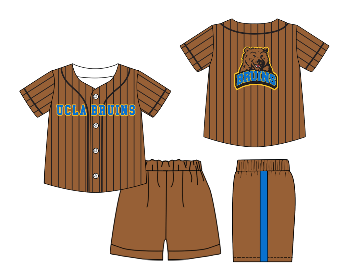 Custom moq 3 or 5 mix size milk silk summer teams baby boy clothes short sleeve shorts sets-26.1.21