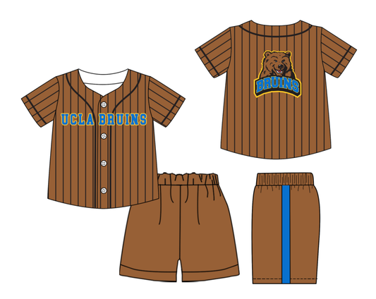 Custom moq 3 or 5 mix size milk silk summer teams baby boy clothes short sleeve shorts sets-26.1.21