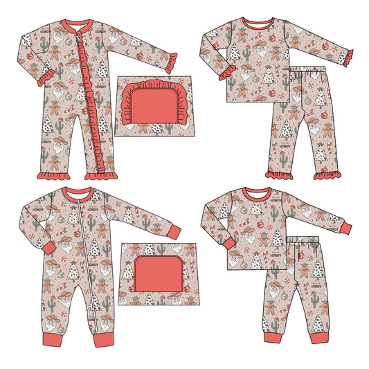 25.6.13 custom each style moq 5eta 4-6week Sibling Sisters Christmas baby girl long sleeve pants sets 1 and sets 2 and romper 1 and romper 2 match family design