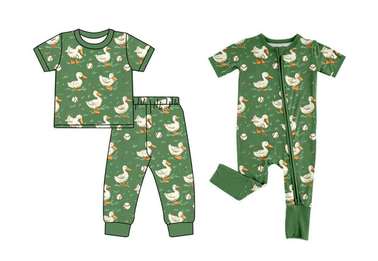 12.5 custom each style moq 5eta 4-6week Sibling Sister duck baseball baby girls short sleeve sets and rompers match design