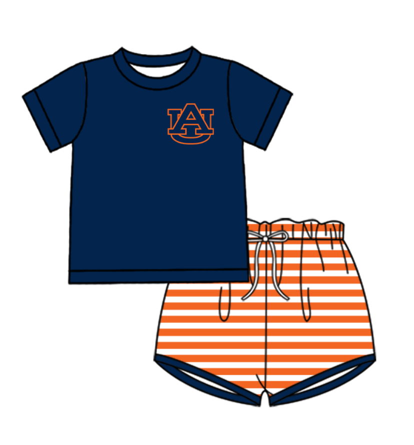 Custom moq 5 mix size milk silk summer teams baby girl boys clothes short sleeve shorts sets and swimsuit and rompers series