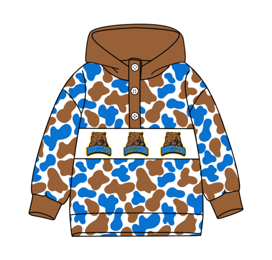 4-Custom moq 8 mix size milk silk summer team baby boy clothes camouflage khaki and blue hooded long sleeve top-25.10.9