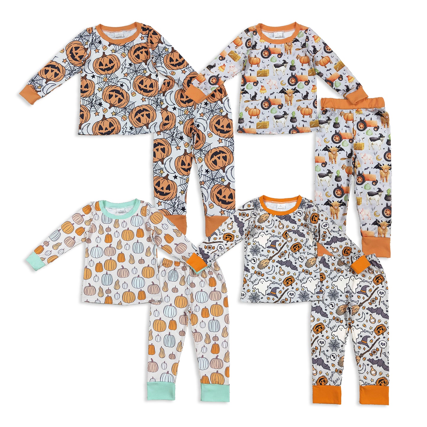 RTS NO MOQ Sibling baby boy clothes Halloween Long Sleeve pants Suits