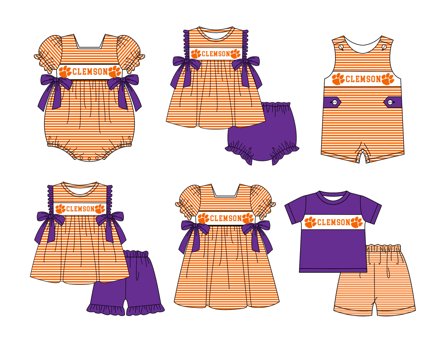 Custom moq 5 mix size milk silk summer teams baby girl boys clothes orange short sleeve shorts sets 2 and brief sets and dress and rompers 2 series