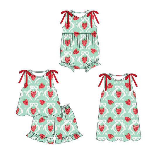 3.17 Custom moq 5 mix size Sibling Baby Girl's Sleeveless Top And Shorts Set Cute Romper Dress for Summer