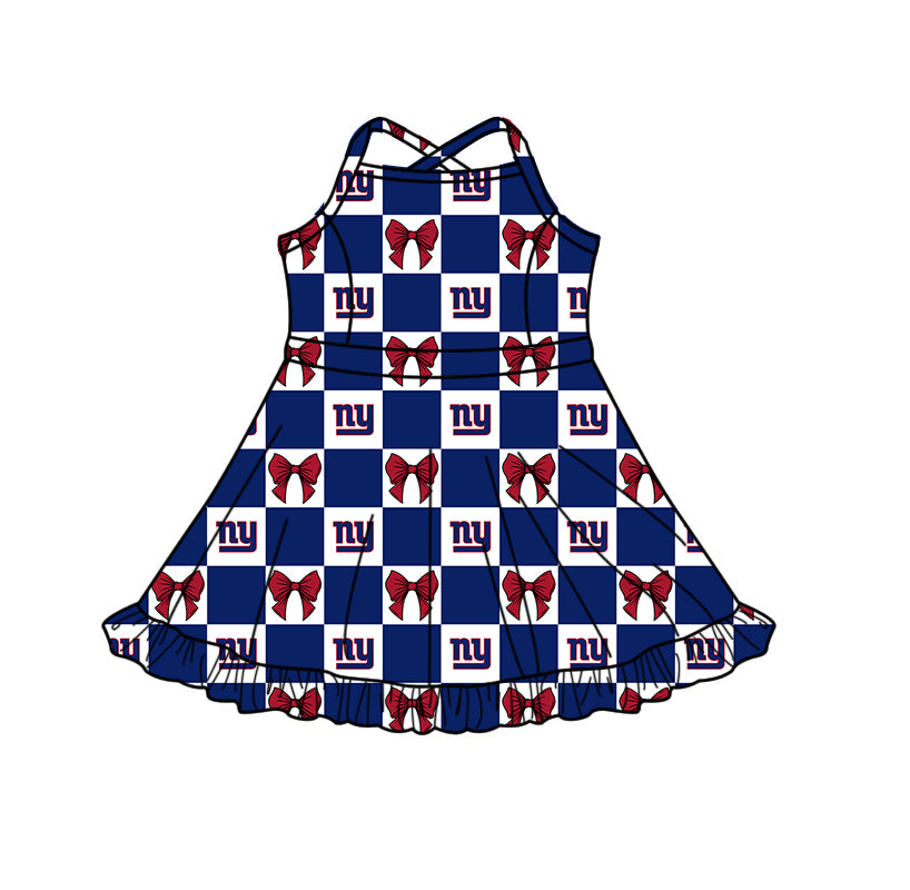 Custom moq 5 mix size milk silk summer teams Baby Girl Navy Blue Sleeveless Top Skirts Set Dress And Shorts Yoga Checked Outfit Boy's Checked Short-Sleeved Polo Shirt And Romper