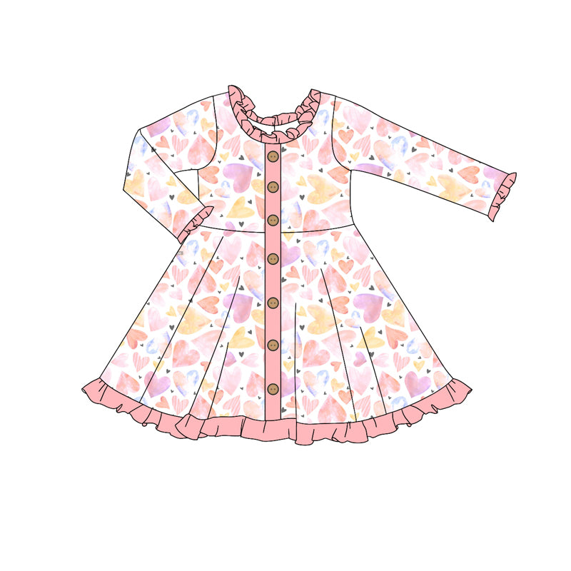 9.12 custom each style moq 5eta 4-6week Sibling Sister love pink baby girl dress and rompers match family design