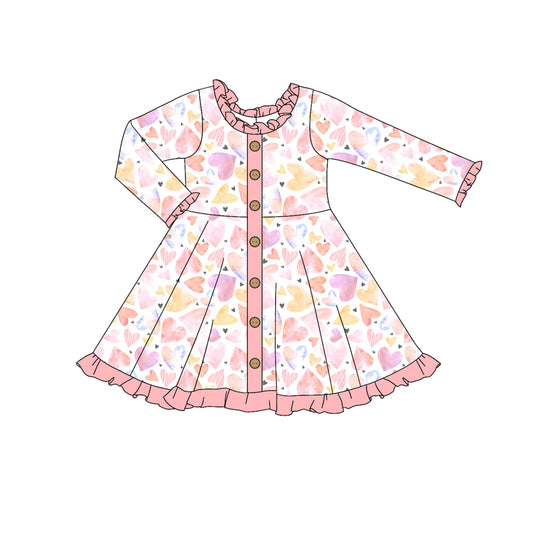9.12 custom each style moq 5eta 4-6week Sibling Sister love pink baby girl dress and rompers match family design
