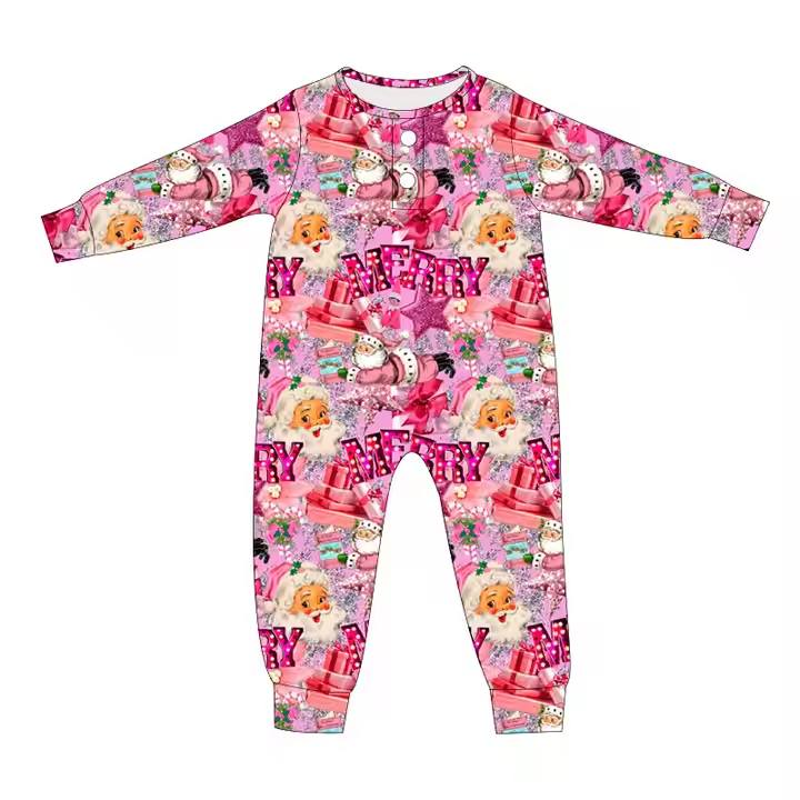 Custom moq 5 each style eta 6-7weeks baby girl clothes Christmas long sleeve romper 6-25.7.25