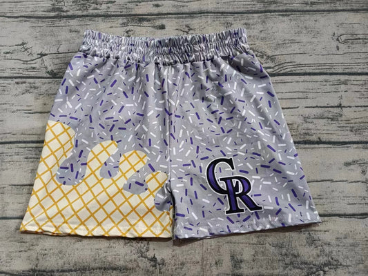 Custom moq 3 eta 6-7weeks kids clothes Gold gray Beach Summer Shorts