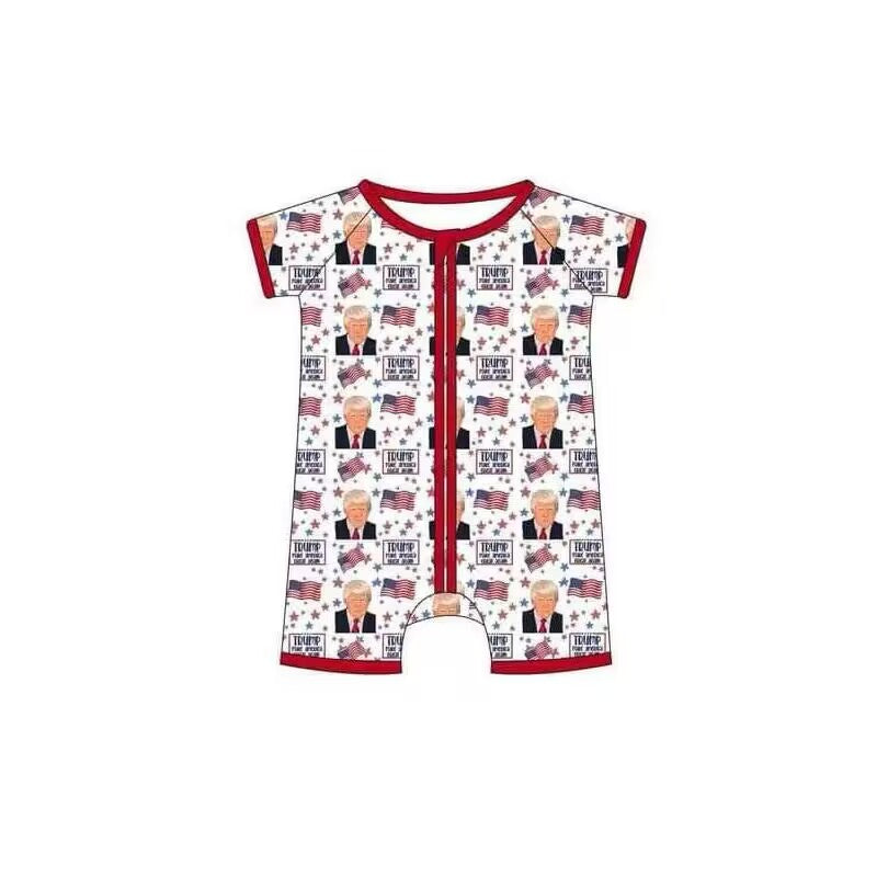 Deadline  August 16custom no moq eta 6-7weeks Summer zipper short sleeve romper