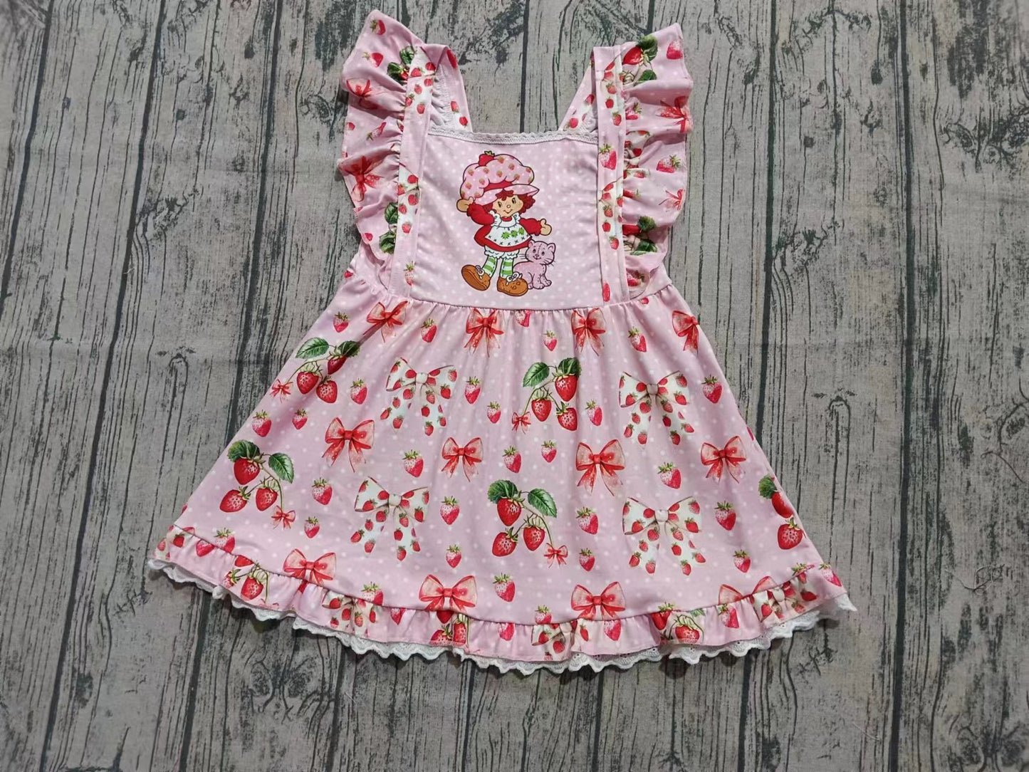 Custom moq 3 eta 6-7weeks baby girl clothes baby kids clothing bow flying sleeve dress-25.8.6